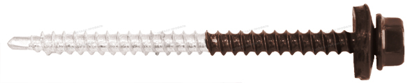 Приобрести недорогой Саморез 4,8х70 ПРЕМИУМ RAL8017 (коричневый шоколад) в Компании Металл Профиль.