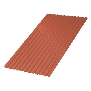 Профилированный лист МП18 в покрытии VikingMP® E, цвет —RAL8004 Медно-коричневый