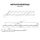 Металлочерепица МЕТАЛЛ ПРОФИЛЬ Ламонтерра (ПЭ-01-3009-0.4)