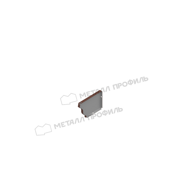 Заглушка желоба 120х86 левая (ПЭ-01-8017-0.5) ― заказать по умеренной стоимости ― 95 ₽.
