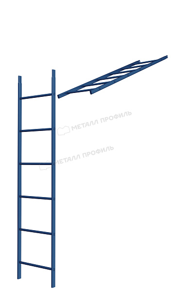 Лестница кровельная стеновая дл. 1860 мм без кронштейнов (5005) ― где купить в Москве? У нас!