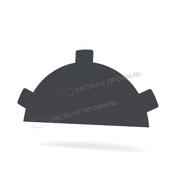 Заглушка конька круглого простая NormanMP (ПЭ-01-7024-0.5) по цене 365 ₽, приобрести в Москве.